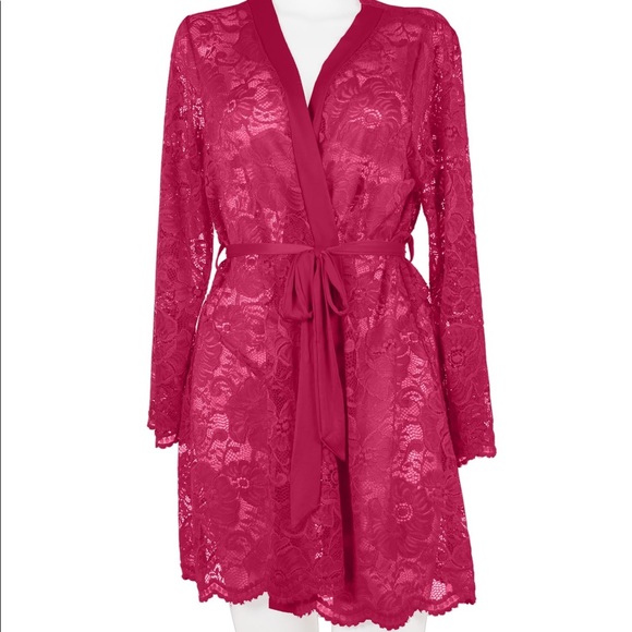 Fuchsia two piece robe set - Picture 8 of 12